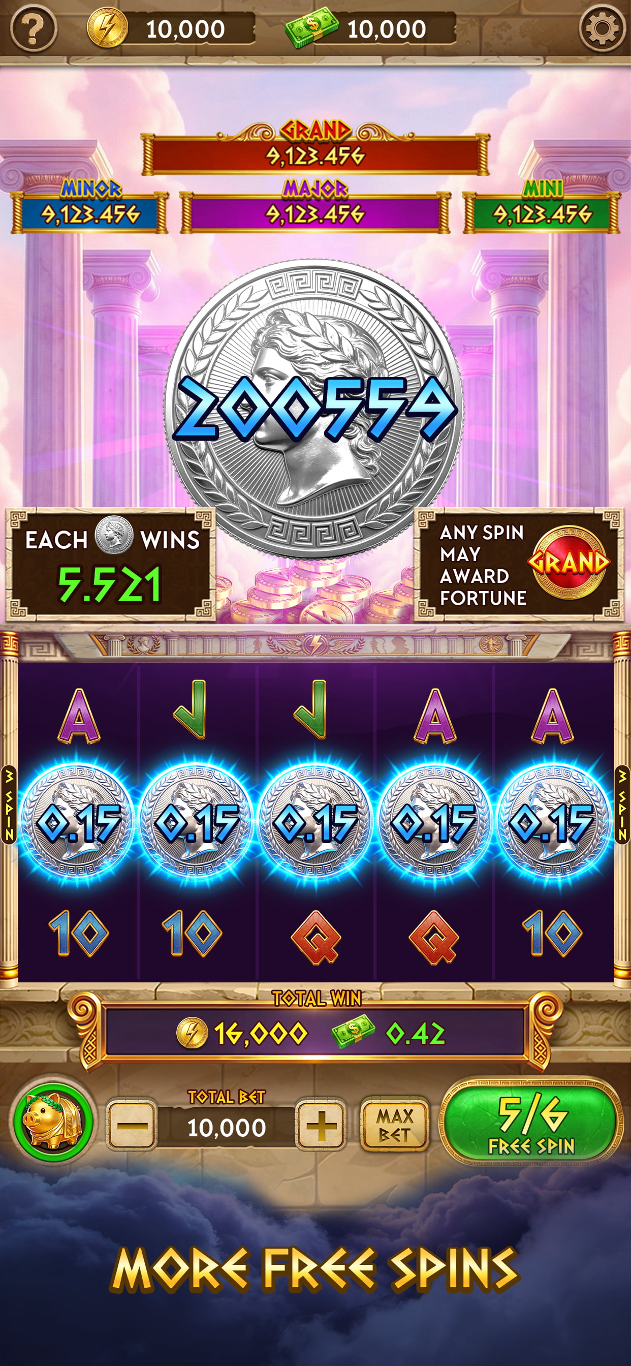 Zeus Power Spin game screen 3